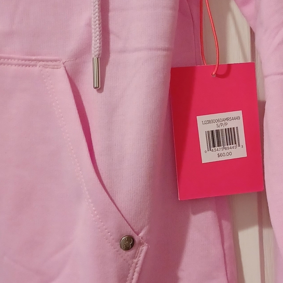 JUICY COUTURE PINK HOODIE FRONT ZIPPER SIZE: SL - Picture 3 of 7